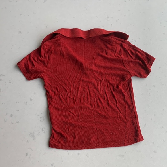 GARAGE Quarter Zip Collared Crop Top - Picture 4 of 5